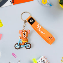 Cute Cartoon Silicone 3D Key Chain with Metal Hook & Strap (Pack of 1)