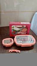 Premium Stainless Steel Leak Proof Air Tight Lunch Boxes (900ML+200ML Approx / 2 Pc Set)