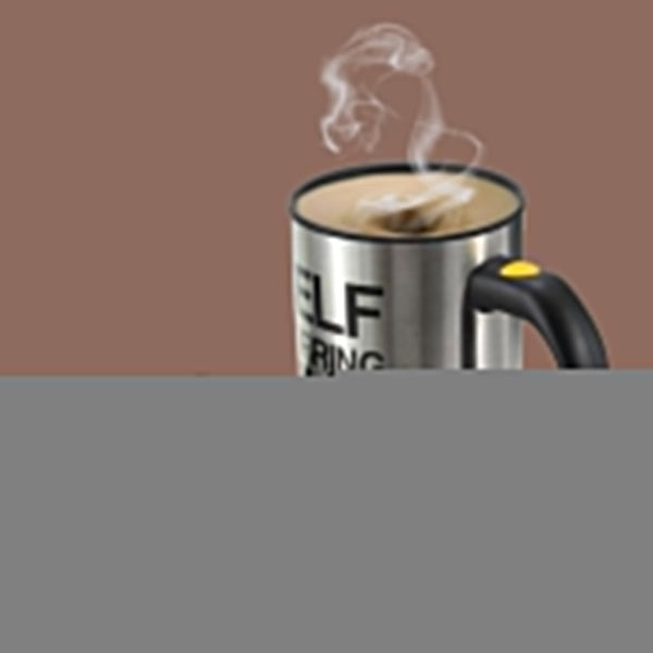 Self-stirring mug for effortless mixing of coffee and beverages at home or office.